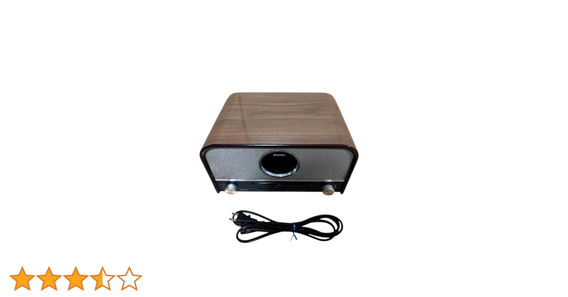 SANSUI CDプレーヤー SMS-800BT 美品 BT対応 付属品あり SANSUI CDプレーヤー Bluetooth対応 SMS-800BT : スカーレット